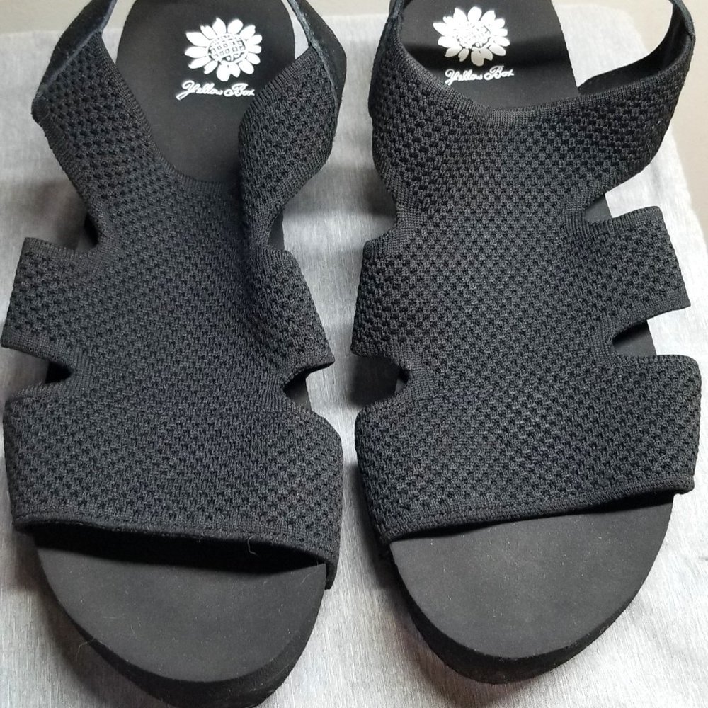 Black Yellow Box Sandals